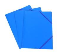 3 Pièces Pochette à Documents A4 en PP Bleu, Organiseur Extensible | Bandes Élastiques, Compartiment de Papeterie, Rangement Vertical, pour Reçus, Passeports, Billets