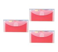 3 pièces Pochette Trieur Extensible 7 Poches en Polypropylène boucle | Format 22,5x11,5x2,5cm, Finition Givrée, pour Documents et Cartes, Bureau, Études, Déplacements