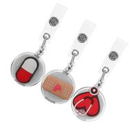 3 Pièces Porte-badge Rétractable en ABS Clip pour Carte D'identité | Fixation Arrière Crantée, Sangle pour Badge, Attaches Faciles aux Paquet, Maintien Sécurisé sur Ceinture, Salons