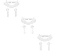 3 pièces Porte-brosse à Dents Électrique ABS 7,5x8,2x2,5cm pour Deux | Base de Chargeur, Capuchons Inclus, Rangement Propre, Usage Familial, sur Comptoir Près du Lavabo