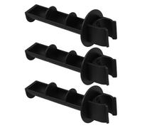 3 Pièces Porte-papier Toilette, Plastique Noir, sans Outil | Accessoire pour Fauteuil Roulant et Chaise Percée, Fixation Facile, Usage Maison, pour Seniors à Mobilité Réduite