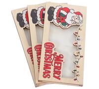3 Pièces Porte-présent de Noël, Enveloppe D'argenté Décorative | Format Carte, Tient Photos et Petits Objets, Design Portable et Solide, Fêtes de Noël et Réunions Familiales
