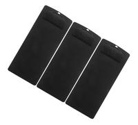 3 pièces Presse-papiers Noir en ABS 21x9x0,5cm Clips | Écriture D’Une Main, Format Compact, pour Reçus et Documents, Usage Bureau ou Maison