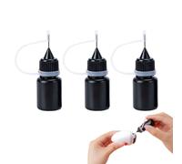 3 Pièces Recharge D'encre Pour Tampon Encreur, 5 ML Recharge D'encre Pour Tampons À Rouleau, Recharge D'huile D'encre Noire Pour Tampons, Encre À Séchage Rapid Pour La Protection De La Vie Privée