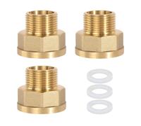 3 Pièces Réducteur 1" à 3/4", Rallonges Réduction en Laiton AG/IG | Extension D'extension de Réduction 1" à 3/4" avec Joint Caoutchouc pour la Conversion des Conduites D'eau Raccords de Tuyaux