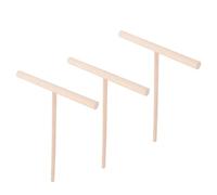 3 Pièces Retourne-crêpes en Bambou Beige, Outil en T | Plaque et Service Alimentaire, Contrôle Précis de L’épaisseur, Design Ergonomique, Facile à Nettoyer