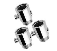 3 Pièces Robinet D'arrêt de Pommeau de G1/2 à Bouton-poussoir | Abs Argenté, Régulation Précise du Débit, Compatible et Salle de Bain, Filetage Interne et Externe G1/2