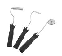 3 Pièces Rouleau de Stratification en Fibre de Verre, Kit Outil | Acier Inoxydable et Plastique, Têtes Interchangeables Multi-tailles, Poignée Creuse Légère, Usage Douche, Bain