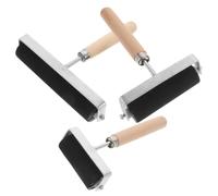 3 Pièces Rouleau pour Peinture en Bois et Caoutchouc, Prise Facile | Outil Portable pour Impression et Estampage, Application Rapide sur Grandes Surfaces, Brosse Simple