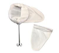 3 Pièces Sachet Filtre à Thé avec Poignée Acier Inoxydable | Anneau Central, Coton et Acier Inoxydable, Blanc, pour Maison, Boutique, Infusion Nette