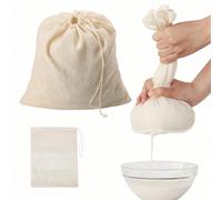 3 pièces Sacs-filtres épais en maille, convenant pour filtrer les soupes, les ragoûts, les herbes, le lait de soja. Ensemble de filtrage de cuisine, design à maille fine. Outil et accessoire de cuisin