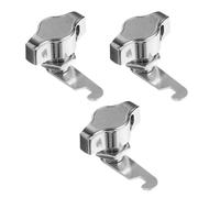 3 Pièces Serrure sans Clé Loqueteau 16mm Argenté Alliage de Zinc | Installation Peu Encombrante, Fonctionnement Fluide, Haute Fiabilité pour Dortoirs et Laboratoires