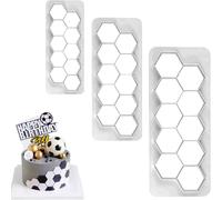 3 pièces/set Emporte-pièces Biscuit fondant Hexagone Géométrique biscuit Pour Anniversaire Gâteau cupcake Décoration Taille UniquePolypropylène