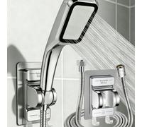 3 pièces/set Ensemble de pomme de douche carrée haute pression 300 trous, pomme de douche à main à débit élevé et économe en eau avec 300 buses, pomme de douche haute pression et économe en eau de hau