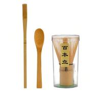 3 pièces/Set Fouet en bambou, cuillère à thé Matcha, fouet à thé et cuillère à thé. Outils de préparation du thé, pour la rentrée scolaire LBambou