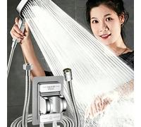 3 pièces/set Pomme de douche carrée haute pression avec filtre, pomme de douche de massage en plastique montée au mur, pomme de douche pluie économe en eau, 3 modes et réglages de bouton de buse régla
