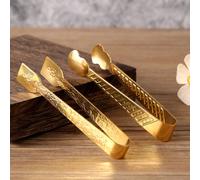 3 pièces/set Porte-encens et pince à encens en forme de calebasse dorée. Ce sont des accessoires de brûle-encens et des pinces à encens qui peuvent également être utilisés pour la décoration du salon.