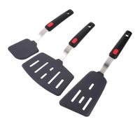 3 Pièces Spatule Multifonction en Silicone pour Wok | Kit Réutilisable, Usage Légumes et Œufs au Plat, Anti-brûlure, Ressort Intégré, Format Portable
