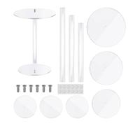 3 Pièces Support à Gâteau en Acrylique Transparent pour Table à Dessert Supports à Gâteaux Ronds Présentoir de Bonbons pour
