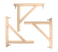 3 Pièces Supports D'étagère Muraux Triangulaires Équerres Murales | Installation Facile, Format Minimaliste, Usage Polyvalent, pour Projets Déco et Éclairage, Lot de Supports Robustes