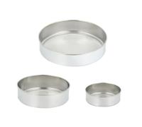3 Pièces Tamis à Farine Rond à Mailles Fines en Acier Inoxydable | Passoire Inox Argentée, Usage Simple et Prise en Main Facile, Résistance à L’usure Chocs