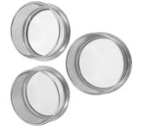 3 Pièces Tamis à Poudre en Acier Inoxydable 10 80 200 Mesh | Tamis pour Terre de Jardinage, Tamis de Labatoire, Tamis à Mailles Fines, Ustensiles Inox, Tamis Essai Standard