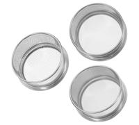 3 Pièces Tamis à Sol Inox 10 80 200 Mesh pour Laboratoire Cuisine | Sand Screen, Séparation de Poudre Précise, Entretien Facile, Argenté, Usage Polyvalent pour Terre et Sol