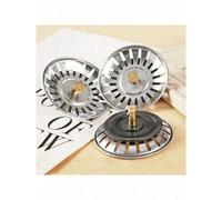 3 pièces Tamis et bouchon d'évier de cuisine en acier inoxydable - Bouchon de vidage poli avec attrape-cheveux, convient pour la protection des drains de salle de bain et de cuisine, consommable flexi