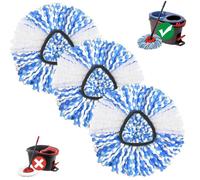 3 Pièces Tête De Serpillière Microfibre Compatible Vileda H2prO Lavable Installation Facile Pour Sol