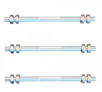 3 pièces tige filetée M8 droite - gauche filetage 160 mm + 12 écrous