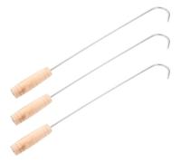 3 Pièces Tourne-viande en Acier Inoxydable pour Barbecue | Rôti et Poulet, Surface Lisse, Insertion Facile, Nettoyage Simple, Accessoire Cuisine pour Barbecue
