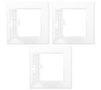 3 Pièces Trappe D'inspection Murale en PVC Blanc, Panneau Encastré | Couvercle à Charnière, Joint et Montage Affleurant, pour Plafond et Conduites D’évacuation