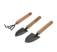 3 Pièces Truelle de Jardin Mini Pelle et Râteau, en Fer | Têtes Polies, Prise Confortable, Ensemble Léger, pour Entretien Extérieur et Micro-paysage au Jardin Style Aléatoire