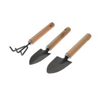 3 Pièces Truelle de Jardin, Râteau de Mini Pelle | Têtes Polies, Prise Confortable et Légère, pour Jardinage, Camping et Entretien des Massifs Noirs Style Aléatoire