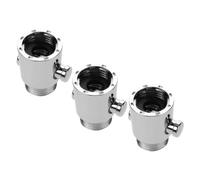 3 Pièces Vanne D'arrêt Bouton-poussoir, Limiteur de Débit G1/2 | Abs Argenté, Réglage Précis du Débit, Compatibilité, Usage Salle de Bain