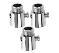 3 Pièces Vanne D'arrêt de G1/2 à Bouton, Régulation Précise | Abs Argenté, Filetage Interne et Externe G1/2, Compatible Salle de Bain et Douches, Contrôle Simple