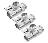 3 Pièces Vanne de Dérivation de Robinet à Trois Voies | Cuivre et Abs, Argenté, Installation Polyvalente, Contrôle Précis du Débit, Étanche, pour Modification DIY