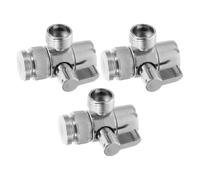 3 Pièces Vanne Inverseuse de Robinet 3 Voies en Cuivre Abs Argenté | Débit Précis et Pression Réglable, Installation Simple, Cuisine et Évier, Distribution