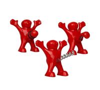 3 Pièces Vin Tire-Bouchon Drôle, Ouvre-Bouteille Amusant Homme, Décapsuleur de Vin pour Famille, Bar, Cadeau Noel Homme Femme, Cadeau Drole Rigolo Adulte pour Anniversaire Vacances (Rouge)
