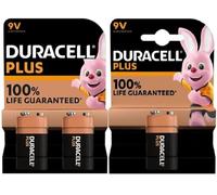 3 Piles Duracell 9 V Plus 6LR61/MN1604 Alcaline (1 Blister de 2 Piles +1 Blister de 1 Piles)
