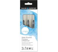 Daler Rowney Simply - Set de 3 pinceaux à réservoir d'eau - tailles petit, moyen, grand