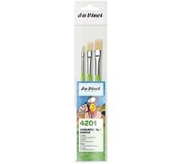 3 pinceaux - Plat - Loisirs créatifs - Scolaire - Fibres synthétiques - Da Vinci