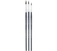 3 pinceaux - Ronds - Aquarelle - Petit-gris - Poils naturels - n°4/8/12 - Lefranc Bourgeois Gris
