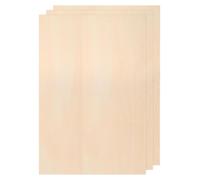 3 plaques de bois de tilleul, dimensions 360x210x3 mm, non traitées, pour travaux de bricolage et découpe laser