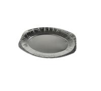 3 PLATS DE SERVICE ALUMINIUM OVALE 35X24CM ARGENT