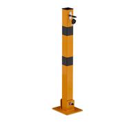 3 poteaux de barrage pliables jaunes et noirs pour kit de protection de parking