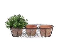 3 Pots Fleurs Terracotta Esschert Design Avec Logo, Avec Trou Drainage