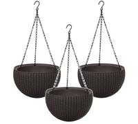 3 pots suspendus Keter Sphere Planter, marron