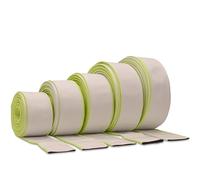 Ø 3 pouces - 75 mm, tuyau plat en mètre | Tuyau de construction | Tuyau industriel | Caoutchouc synthétique, blanc avec vert, 10 bar, -20°C à +60°