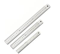 3 Regles Acier Inoxydable 15-30cm, Double Face cm Pouces Dessin Technique | Graduations laser lisibles, metrique imperial gravage, trou suspension rangement, conversion rapide integree solide
